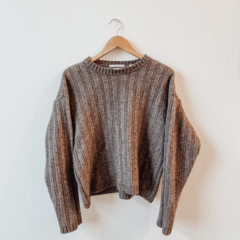 taupe wool blend sweater